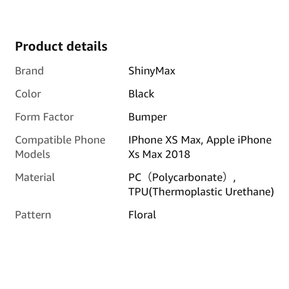 iPhone XS Max Black Floral Case - Picture 9 of 16